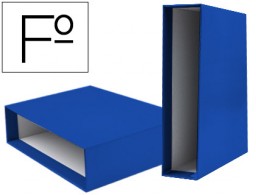 Caja archivador de palanca Liderpapel Folio azul